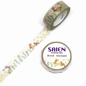 Wild Rabbit Japanese Washi Tape Saien warm