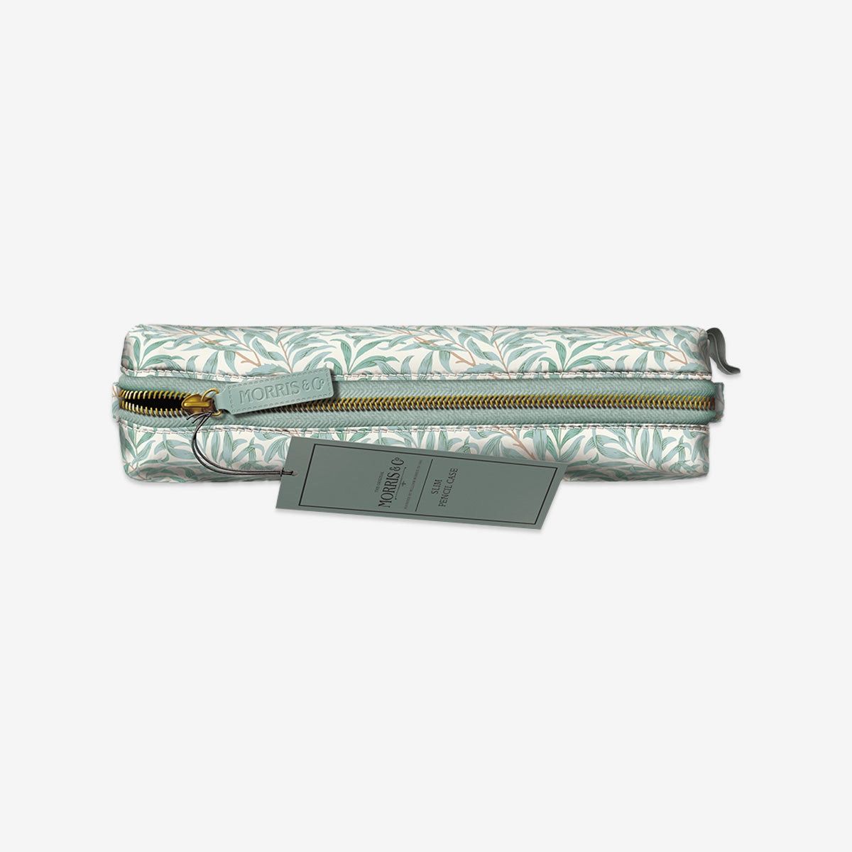 William Morris Slim Pencil Case // Willow Bough linen pastel