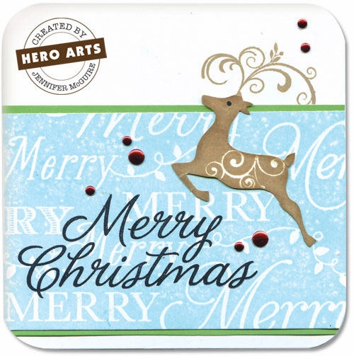 washable sealed Winking Reindeer Stamp