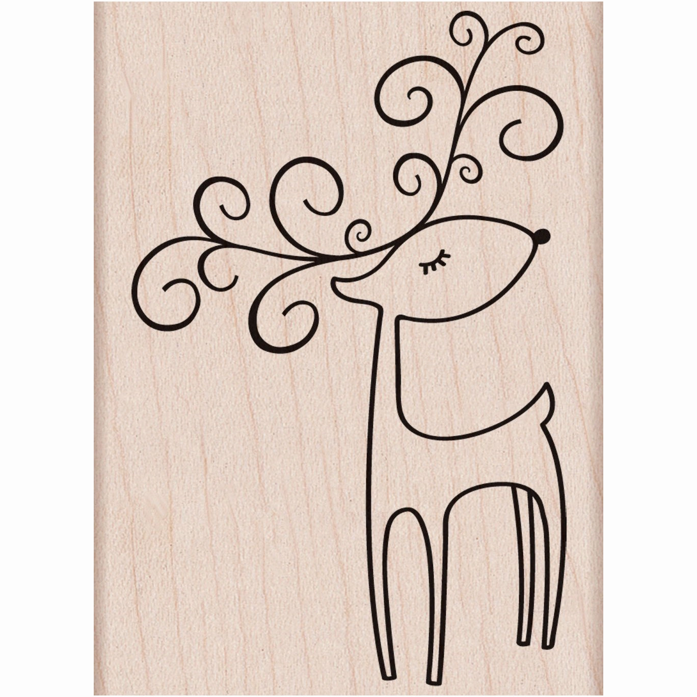 portable handy Winking Reindeer Stamp