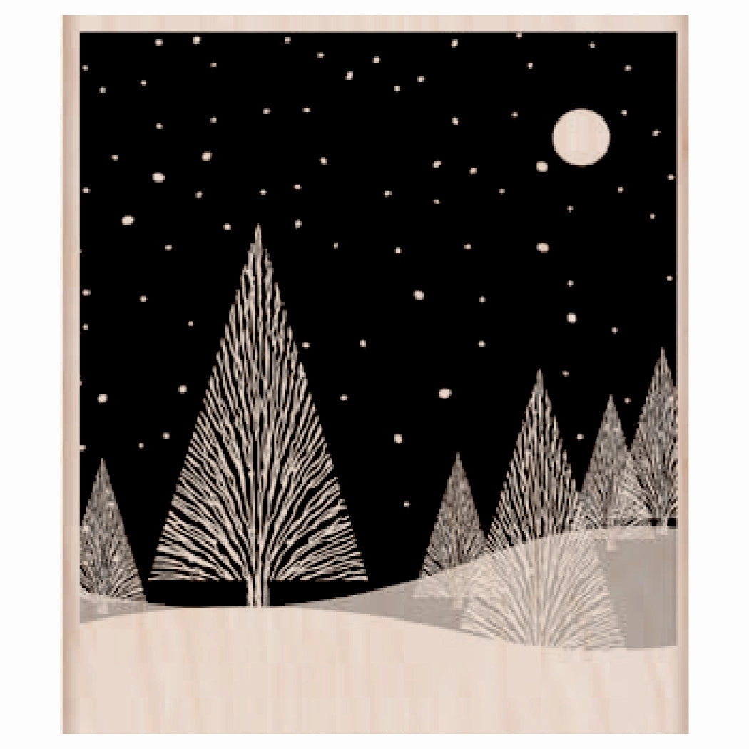 Winter Moon Stamp square