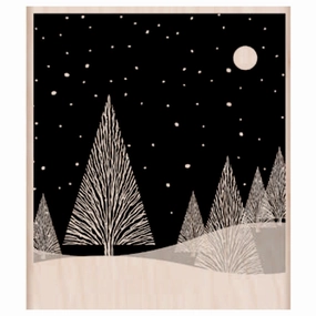 Winter Moon Stamp square