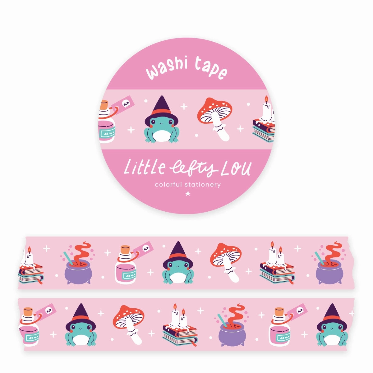Witchy Frog Pastel Washi Tape biodegradable