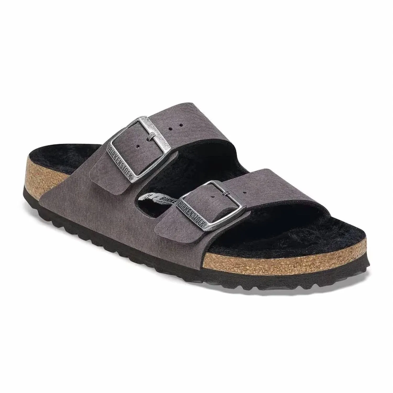 Arizona Shearling Sandals für Damen - Schmal in Desert Dust Schwarz