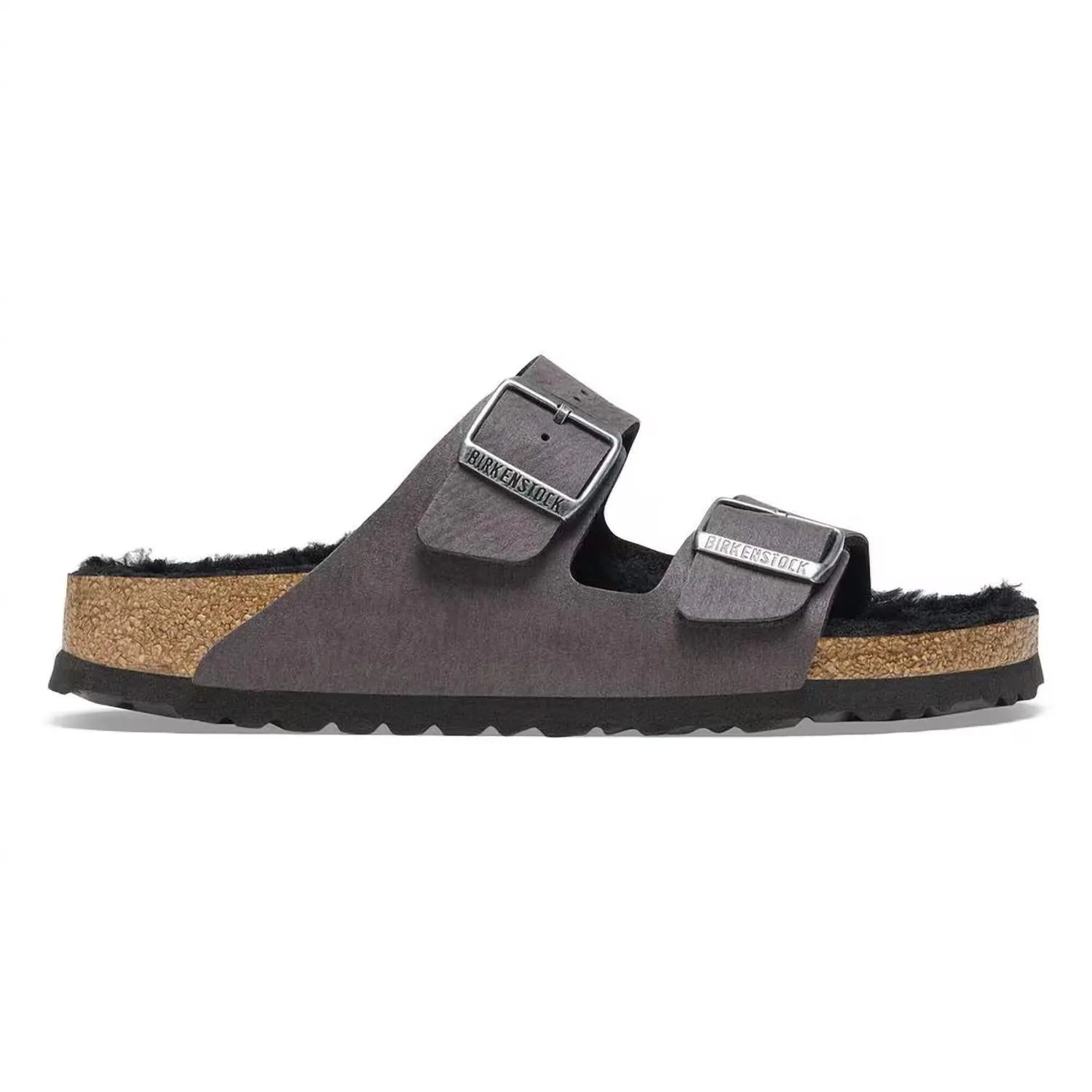 Arizona Shearling Sandals für Damen - Schmal in Desert Dust Schwarz