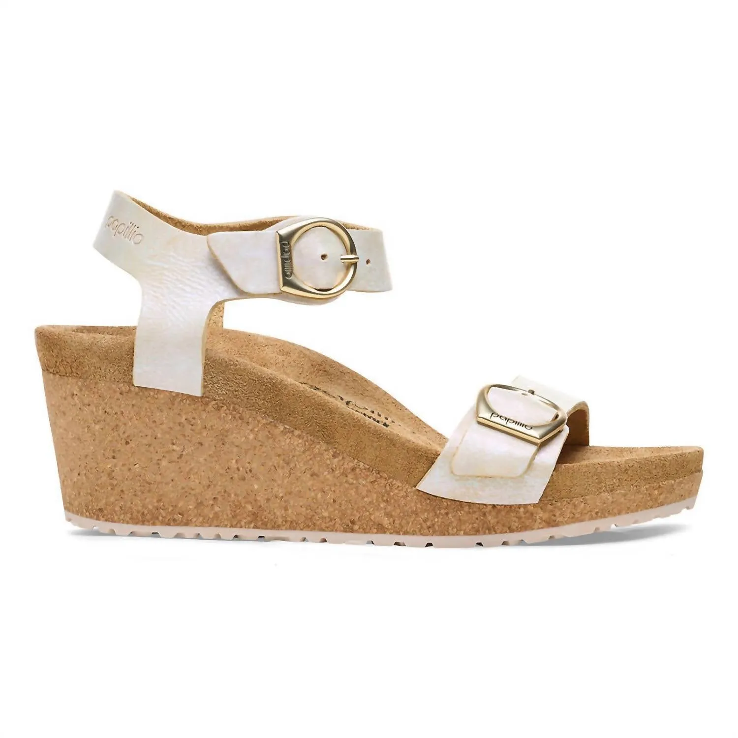Damen Soley Nubuck-Leder Sandale in Metallic-Silber