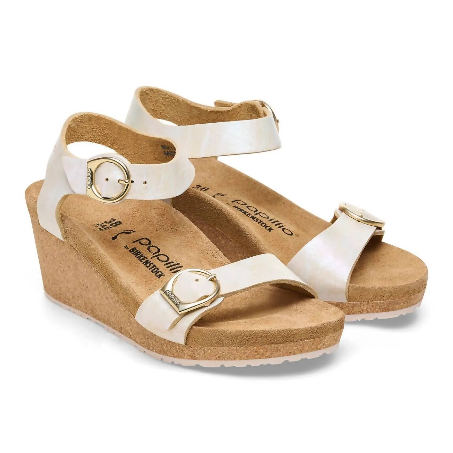 Damen Soley Nubuck-Leder Sandale in Metallic-Silber