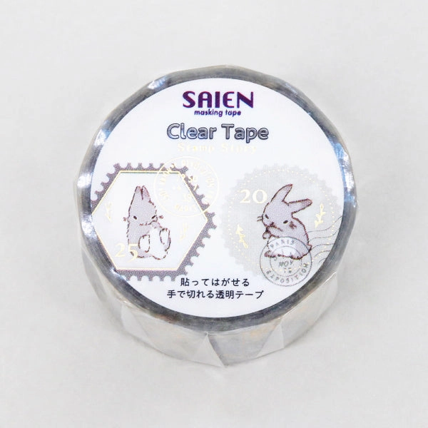 Bunny Stamp Story Clear Tape muted quality