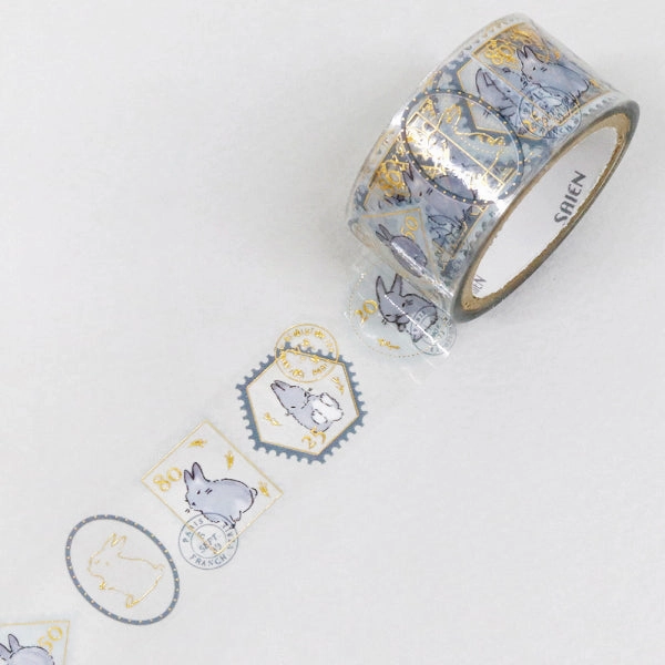paper Bunny Stamp Story Clear Tape