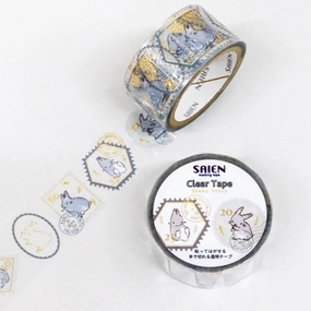 Bunny Stamp Story Clear Tape robust collectible