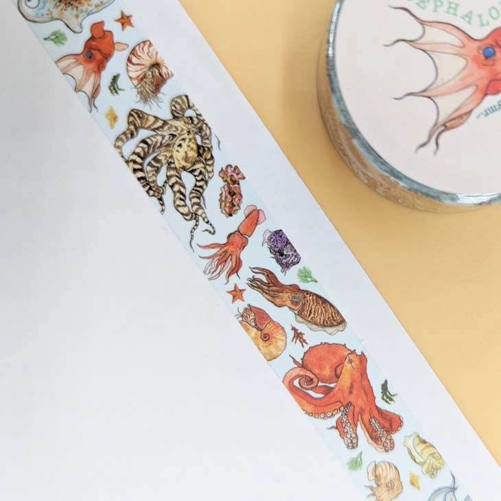 Cephalopods Octopus Washi Tape plastic