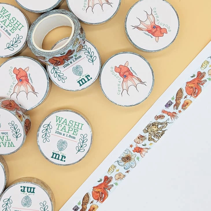 basic portable Cephalopods Octopus Washi Tape