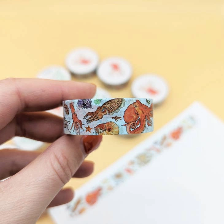 superior automatic Cephalopods Octopus Washi Tape