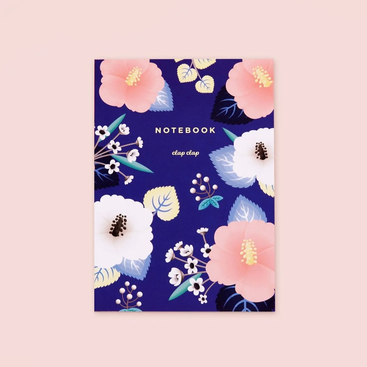 recycled Clap Clap Hibiscus Notebook In  Blue - Lined