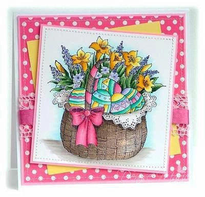 Easter Exchange Hedgehog Rubber Stamp foldable retro