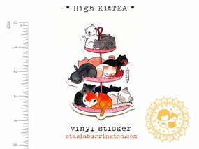 short High Kittea Vinyl Sticker