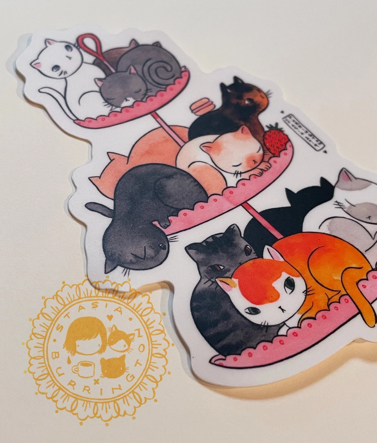 solid High Kittea Vinyl Sticker