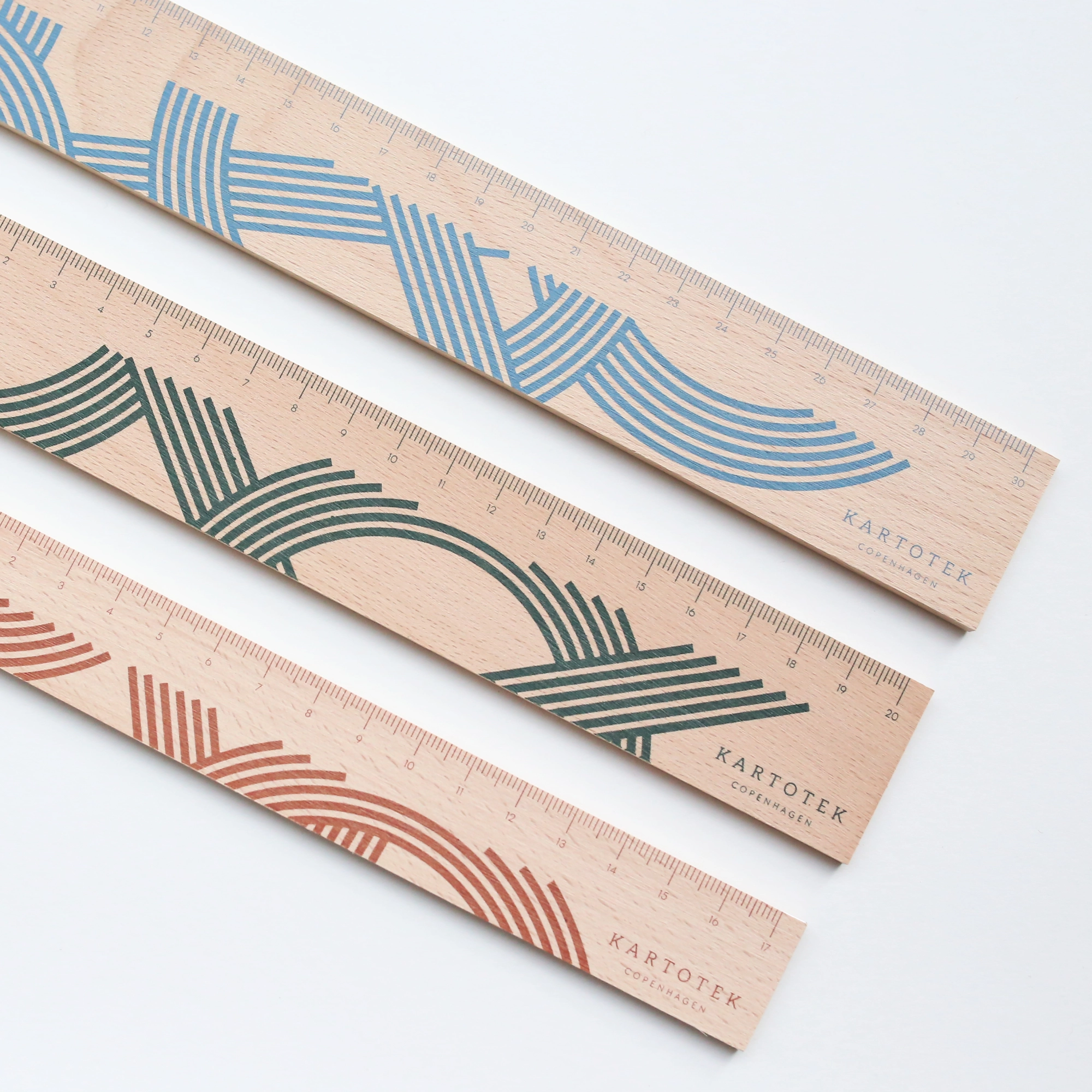 Wooden Ruler 17 synthetic linen