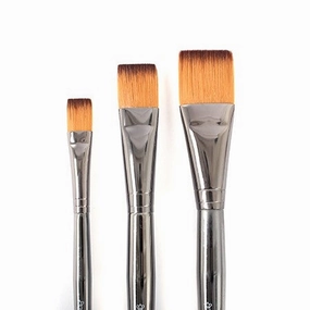 Short Handle Flat Paintbrush compact