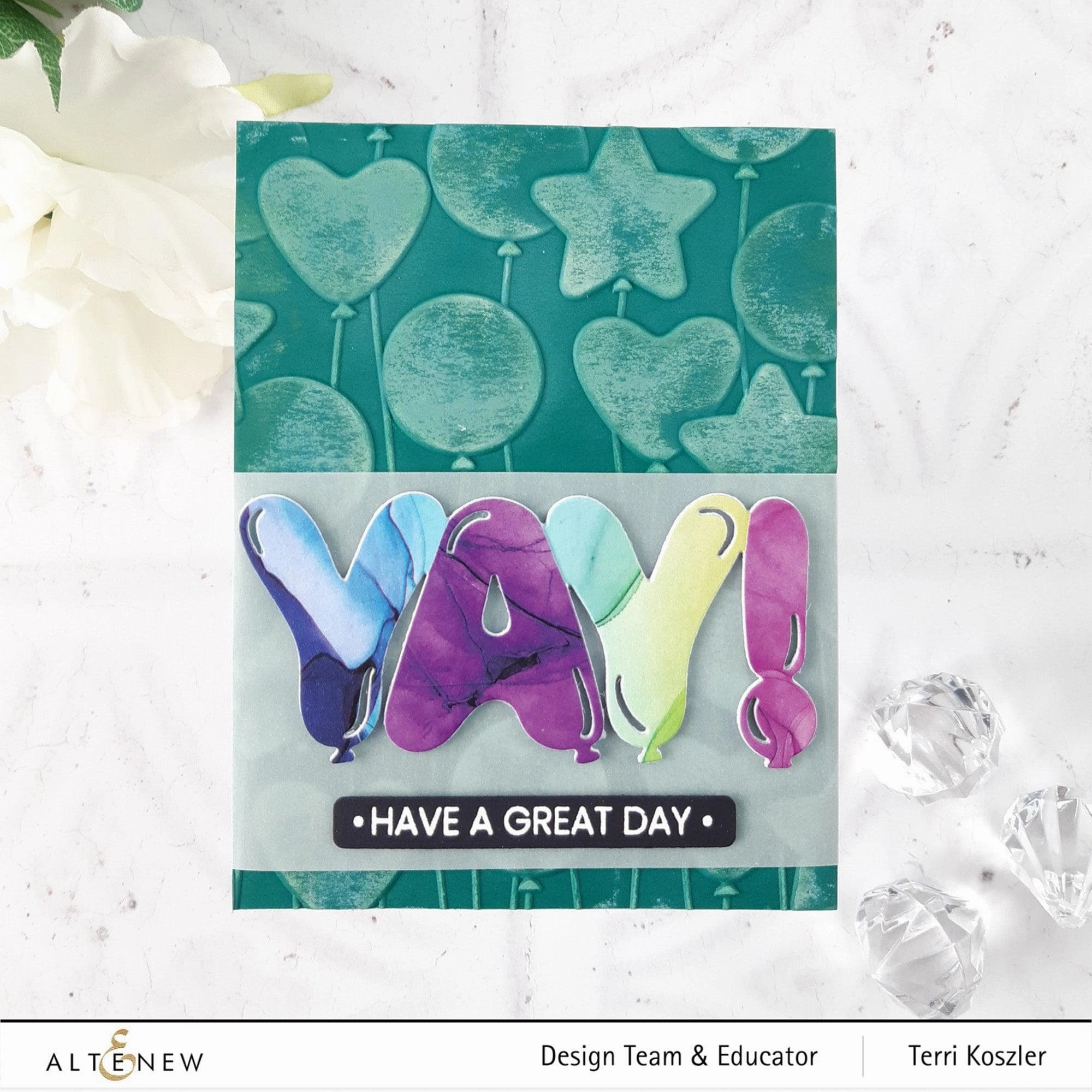foldable cool Word Balloons Die Set
