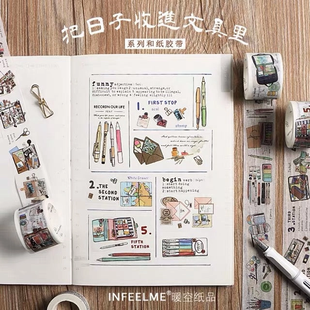 Words Washi Tape collapsible single