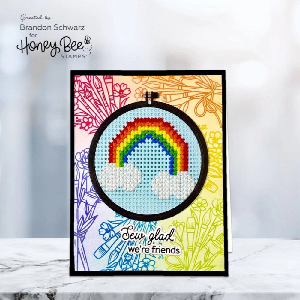 modern classic Work Of Heart - 6"X6" Stamp Set