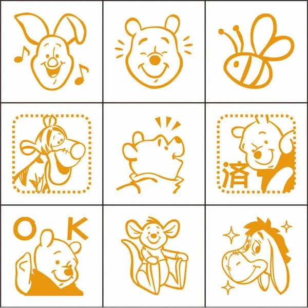 Beverly Planner Companion Stamp - Winnie The Pooh square handy