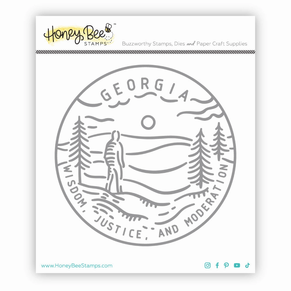 musthave 50 States Circles - 2X2 Stamp Set - Georgia