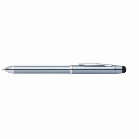 foldable Cross Tech3 Frosty Steel Herringbone Multifunction Pen