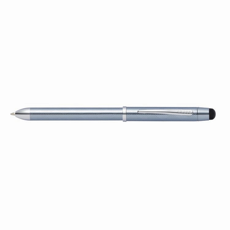 fiber Cross Tech3 Frosty Steel Herringbone Multifunction Pen