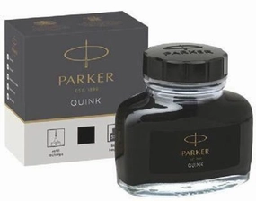 metal Parker Quink Bottles - Black