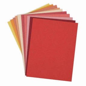 Spellbinders Warm Assortment Colorwheel Cardstock 8.5"X11" - 20 Sheets stackable