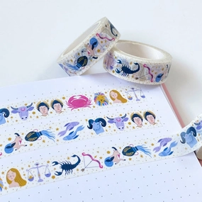 recycled neutral Zodiac Signs Washi Tape