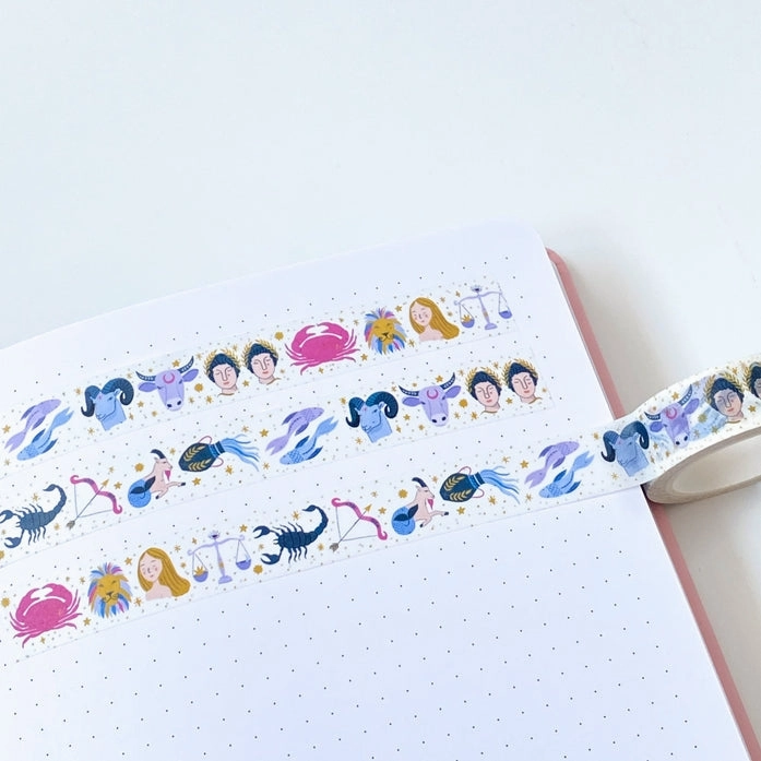 recycled Zodiac Signs Washi Tape
