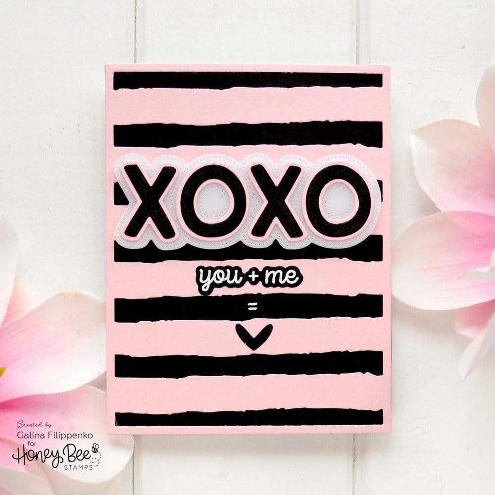 Xoxo - 3X4 Stamp Set - Retiring reliable wooden