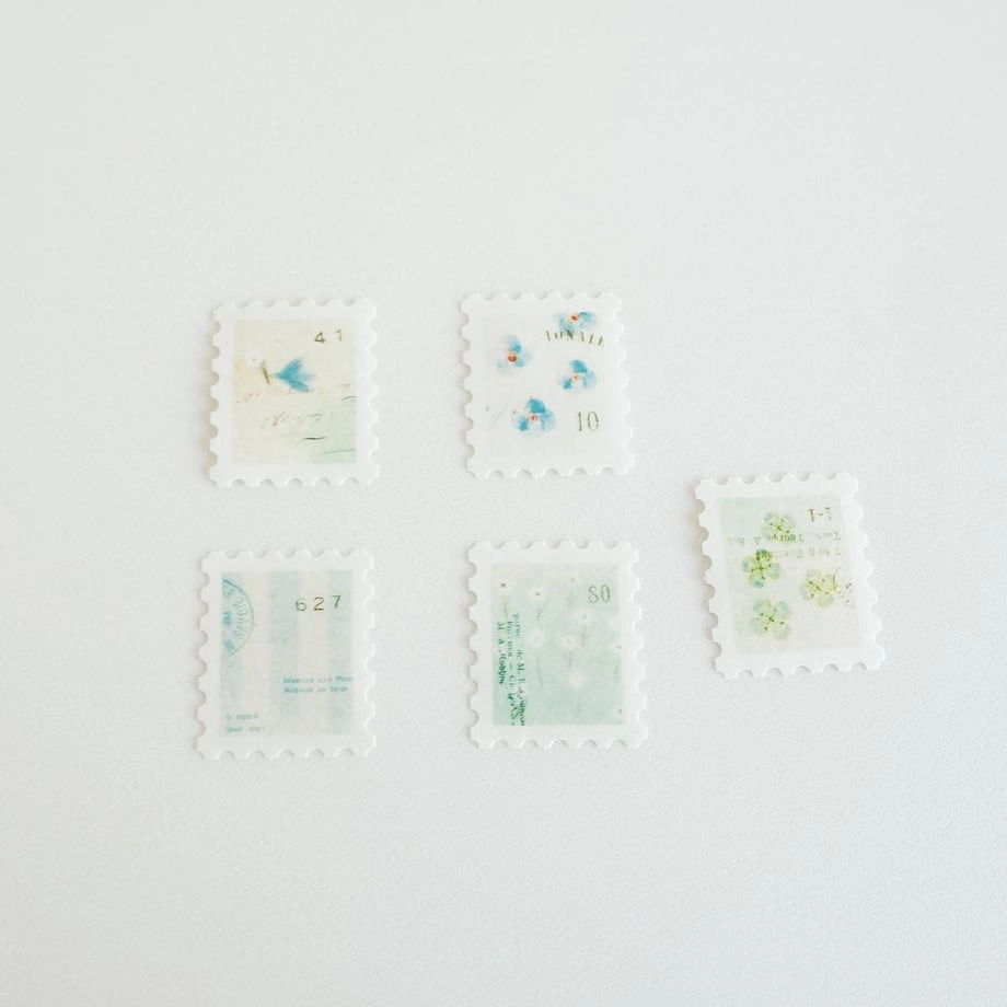Yohaku Flake Stickers - Diary linen solid
