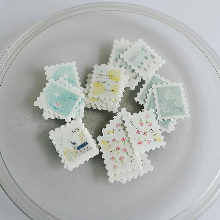 modern trendy Yohaku Flake Stickers - Letter