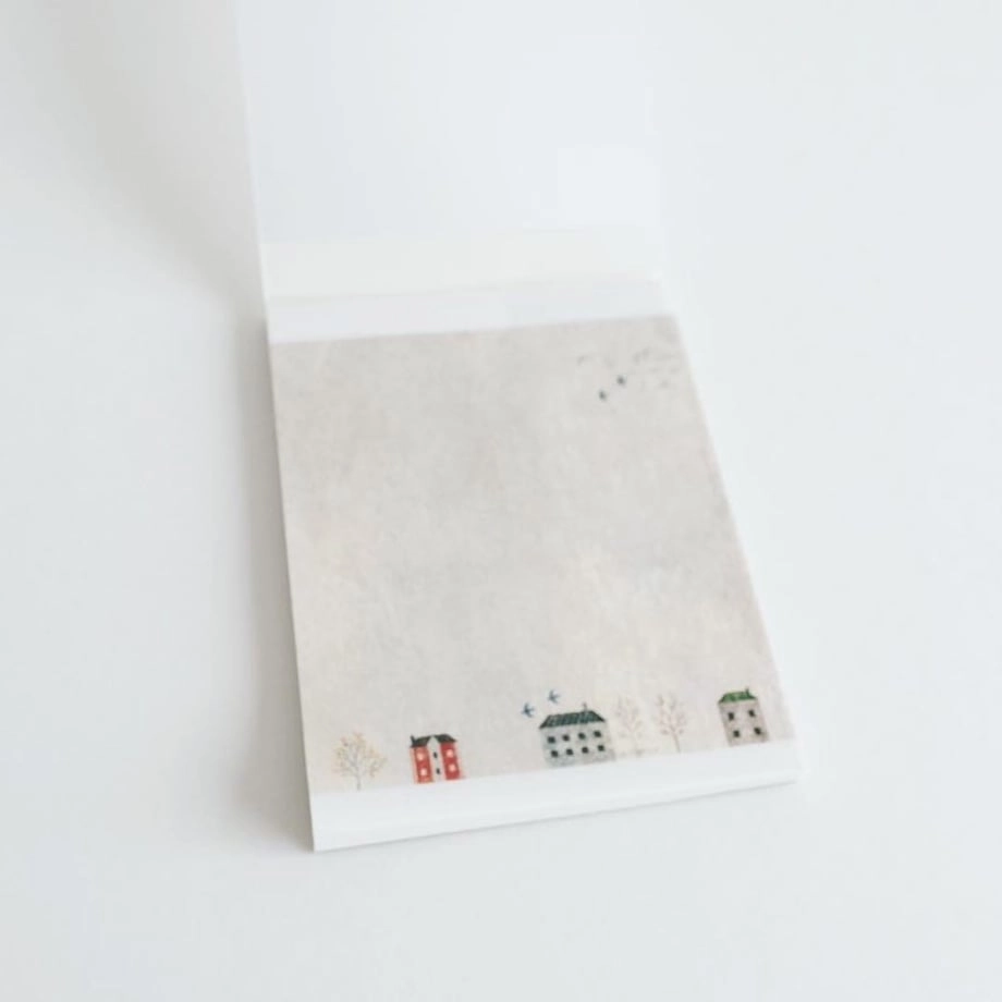 Yohaku Memo Pad - Itsuka No Machikado vintage retro