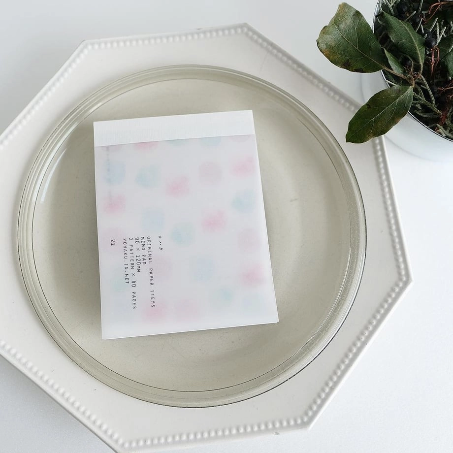 rubber refillable Yohaku Memo Pad - Palette