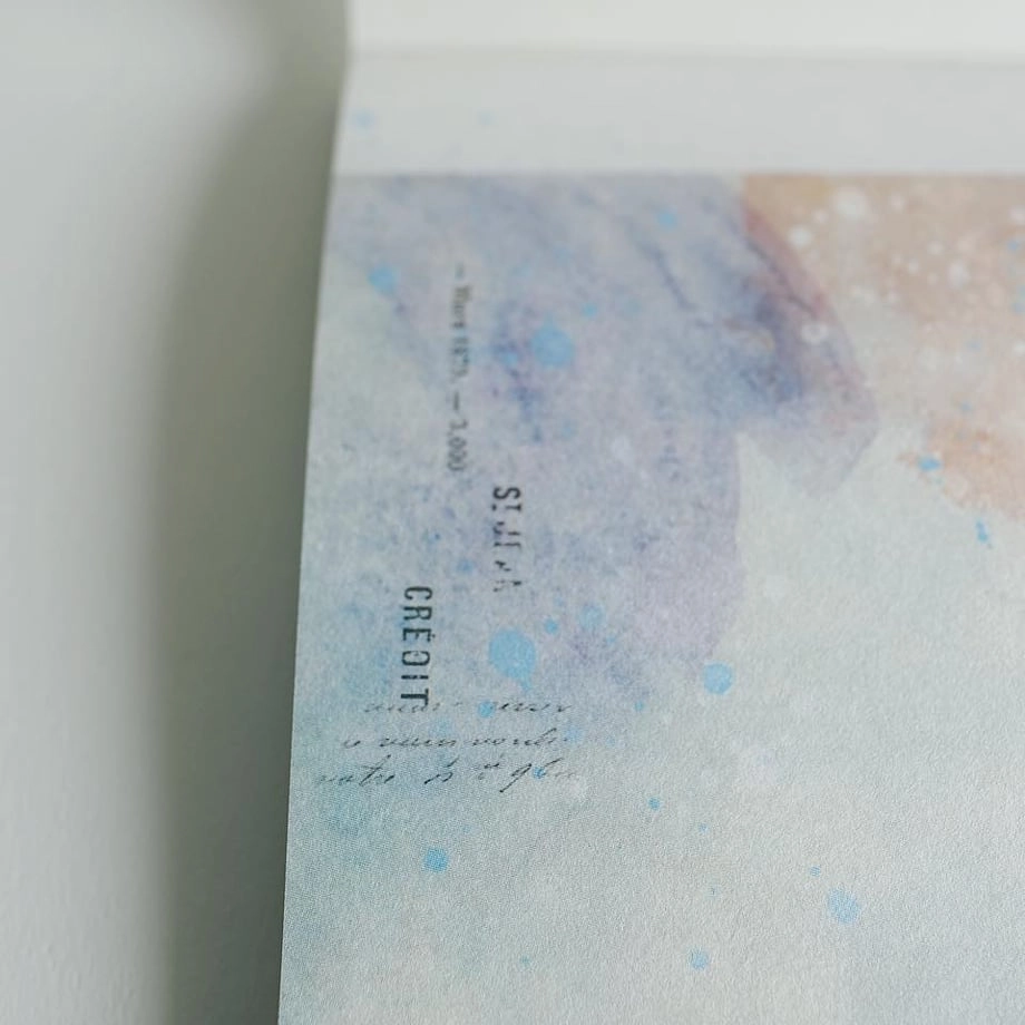 thin wooden Yohaku Memo Pad - Yoake No Uta