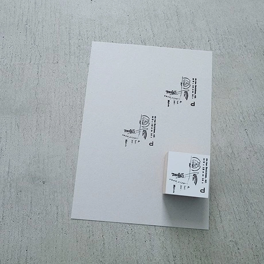 Yohaku Rubber Stamp - Letter flexible