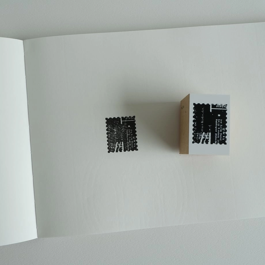 cotton automatic Yohaku Rubber Stamp - Message