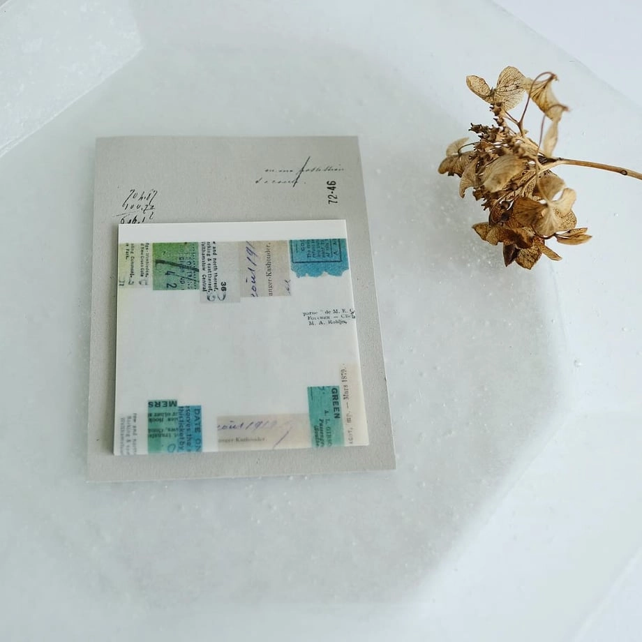 fiber Yohaku Tracing Sticky Notes - Monologue