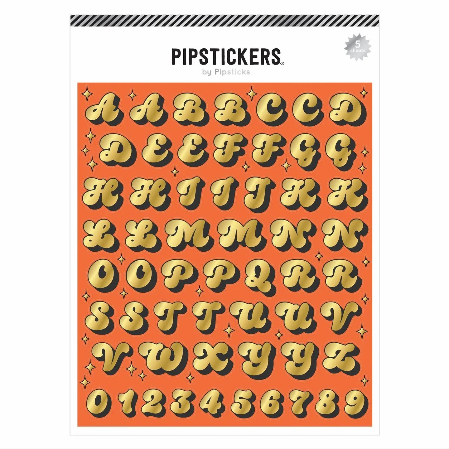 ceramic You'Re Golden Big Alphabet (5Ct) Stickers