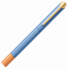 Ystudio Glamour Evolve-Bihex Rollerball Pen Blue Gin Rollerball Pen vivid springloaded
