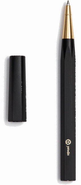 waterproof recycled Ystudio Resin Brass Black Rollerball Pen