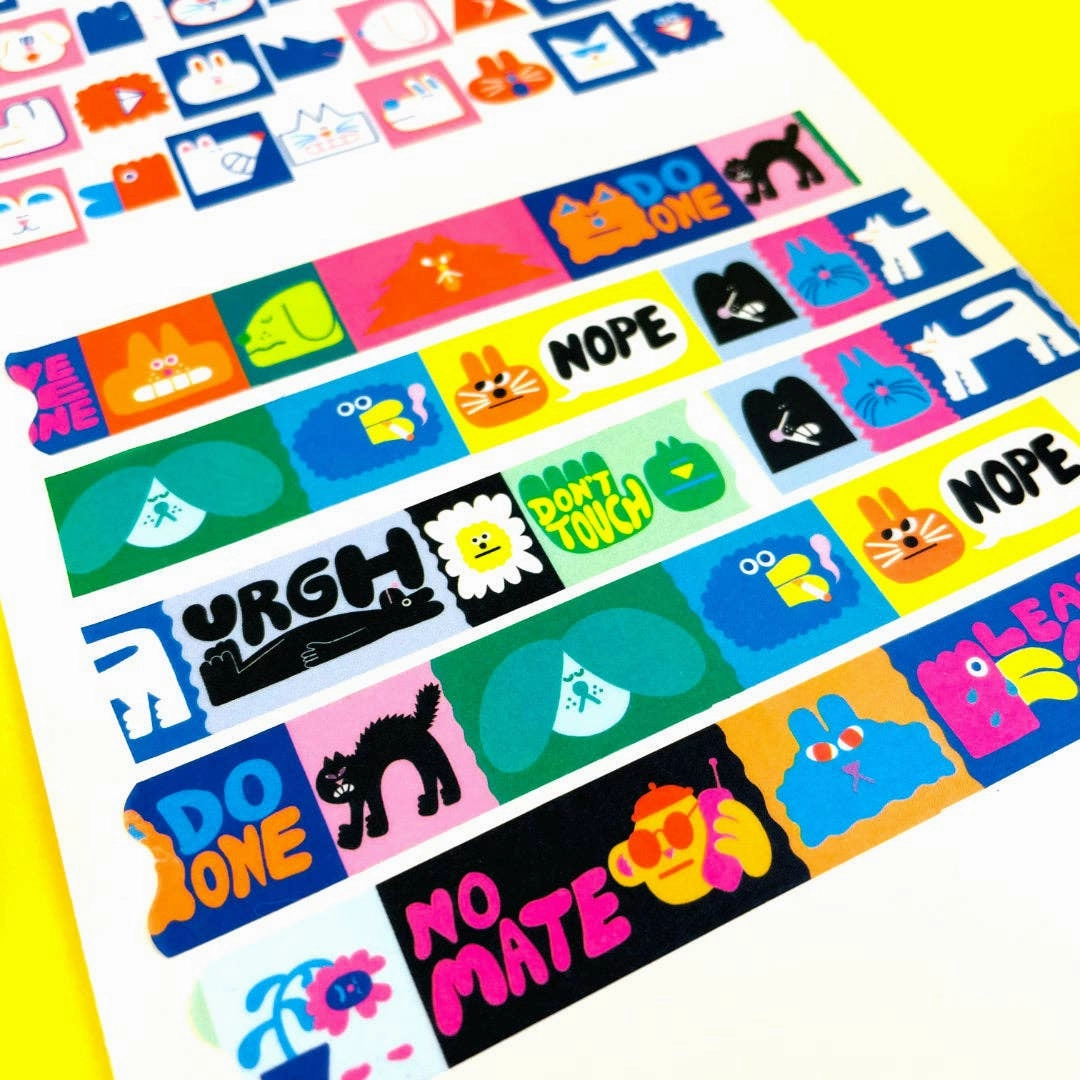 Yuk Fun Bad Washi Tape rubber springloaded