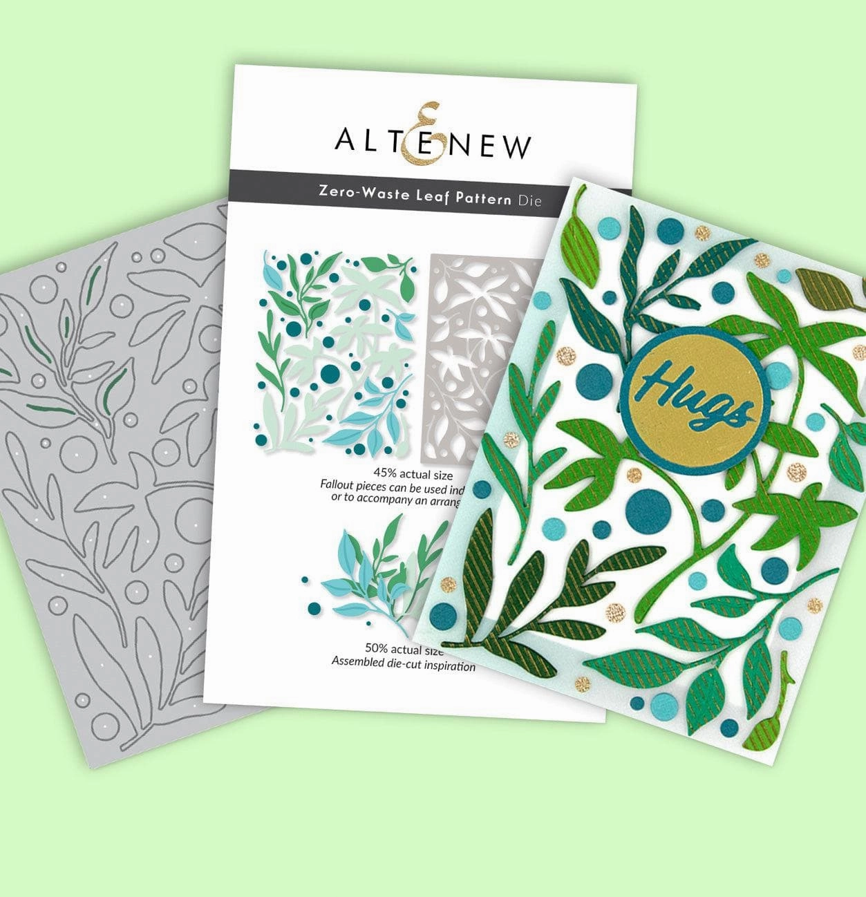 magnetic retro Zero-Waste Leaf Pattern Die