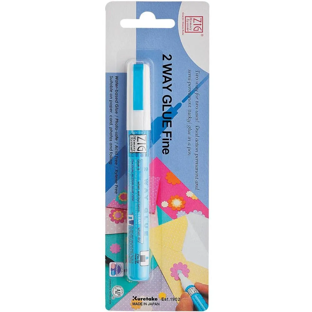 Zig 2-Way Glue Pen - Fine Tip 2Mm durable