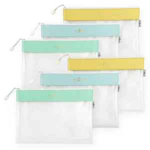 bundle Zip 'N' Stash Pouches Bundle (6 Pcs, 3 Assorted Colors)